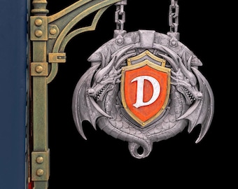 Handbemalter Regal-Markierer für Fantasy-Bücherregale