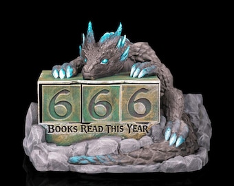 Handbemalter Drache-Lese-Tracker - Fantasy-Buch-Accessoire, Reader Decor