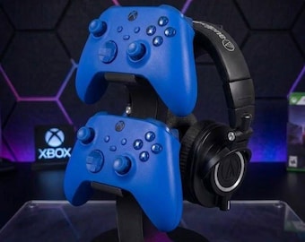 Dual Controller Stand für PS5 xbox, Gaming Controller Inhaber, Kopfhörerständer, Schreibtischeinrichtung, Organizer, 3D gedruckt