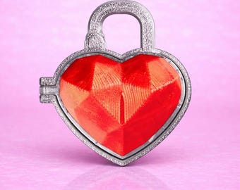 Geheime houder voor aandenkendoos met hartslot