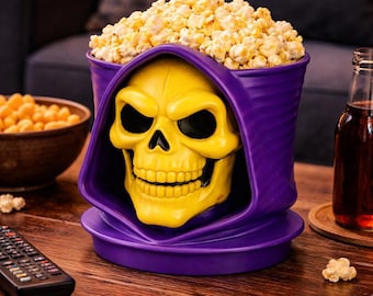 Hand Painted Skeletor Popcorn Bowl | Geek Decor