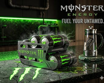 6 blikjes Monster Dispenser Organizer Compacte koelkast Opslag Frisdrankhouder Aanrecht Ruimtebesparend