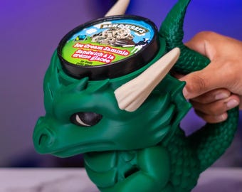 Dragon Ice Cream Holder – Fun Dessert Stand, Fantasy Kitchen Decor