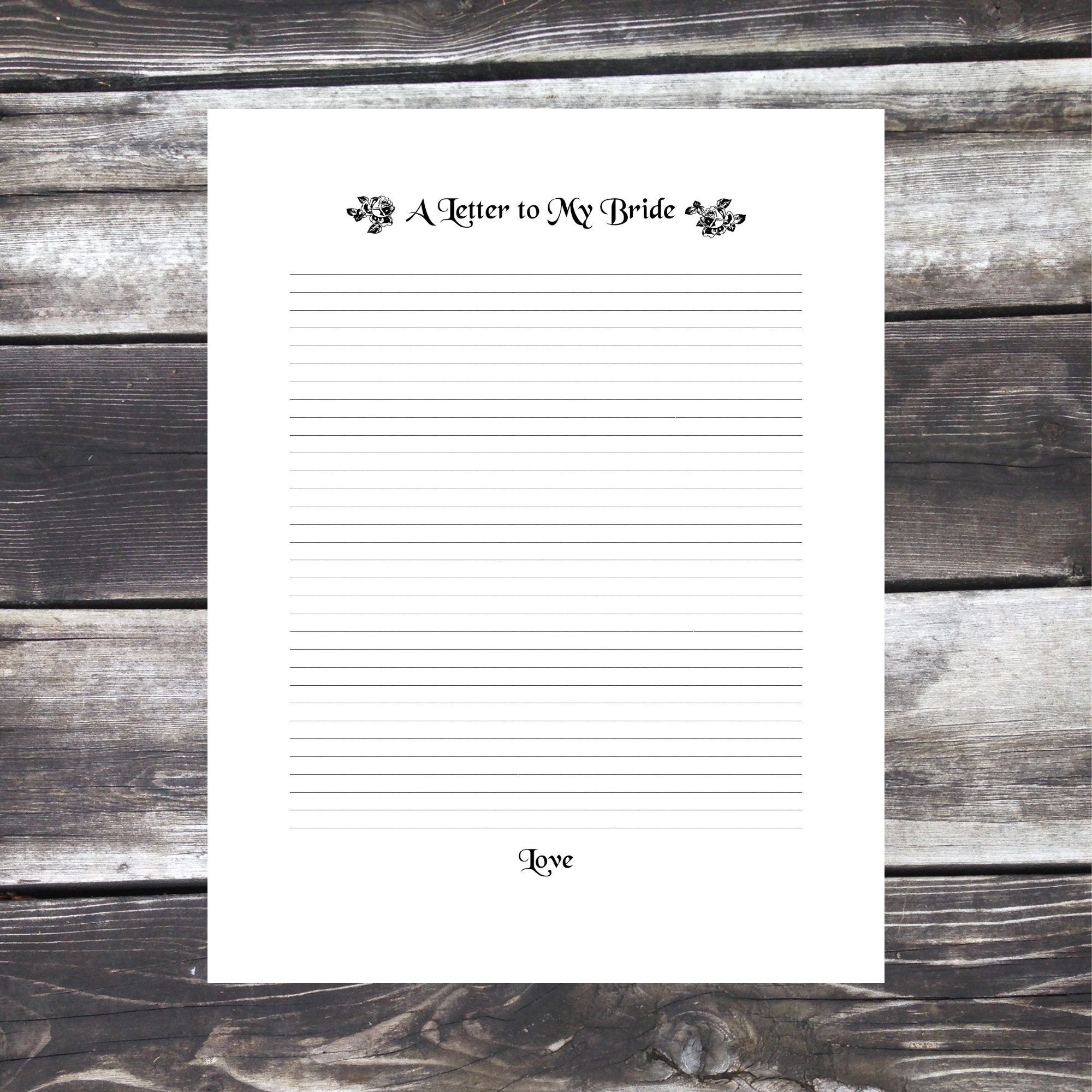 Wedding Day Letters A Letter To My Bride And Groom PDF Instant Wedding Day Letters A Letter To My Bride And Groom PDF Instant