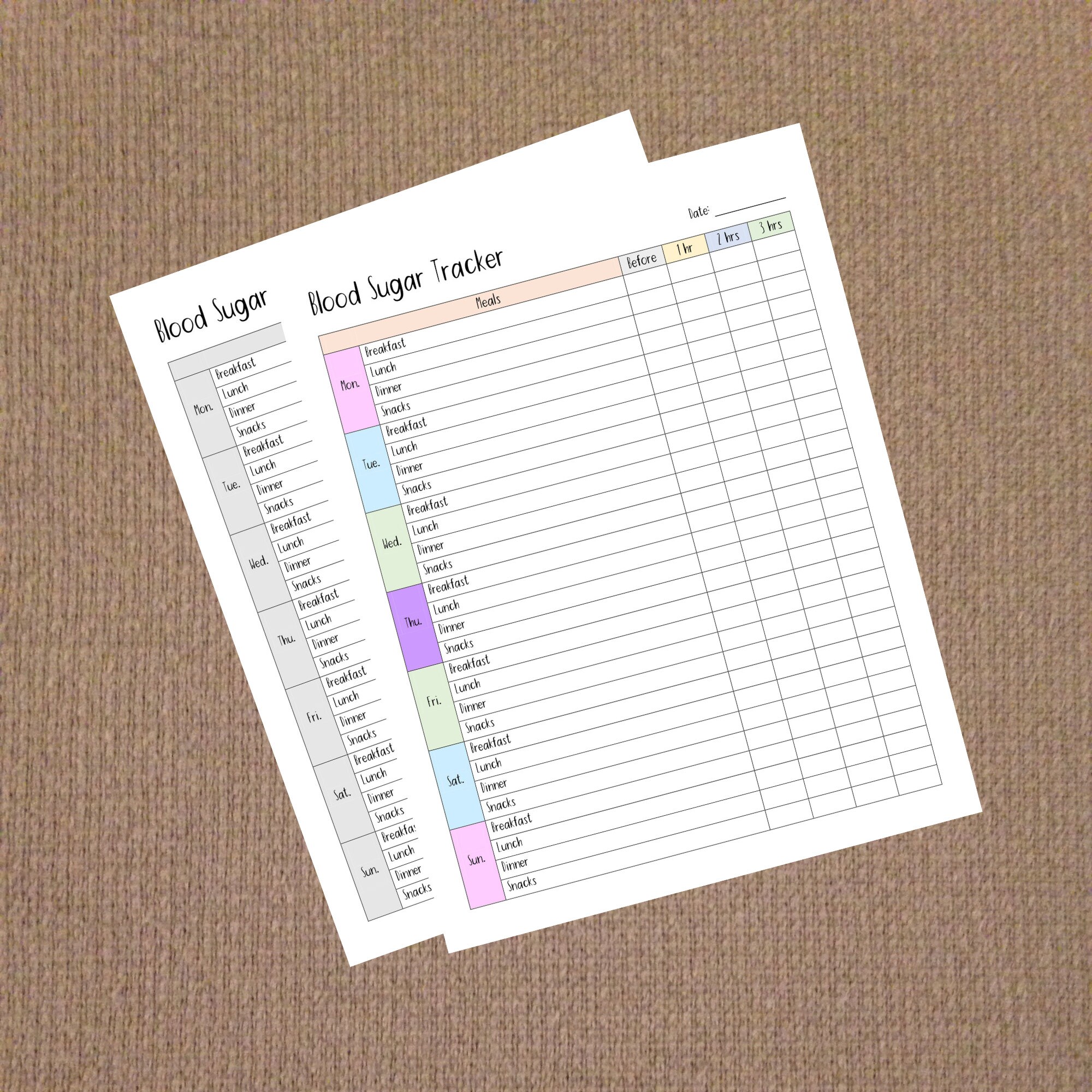 Blood Sugar Tracker, Blood Glucose Log, Health Tracker, Diabetic ...