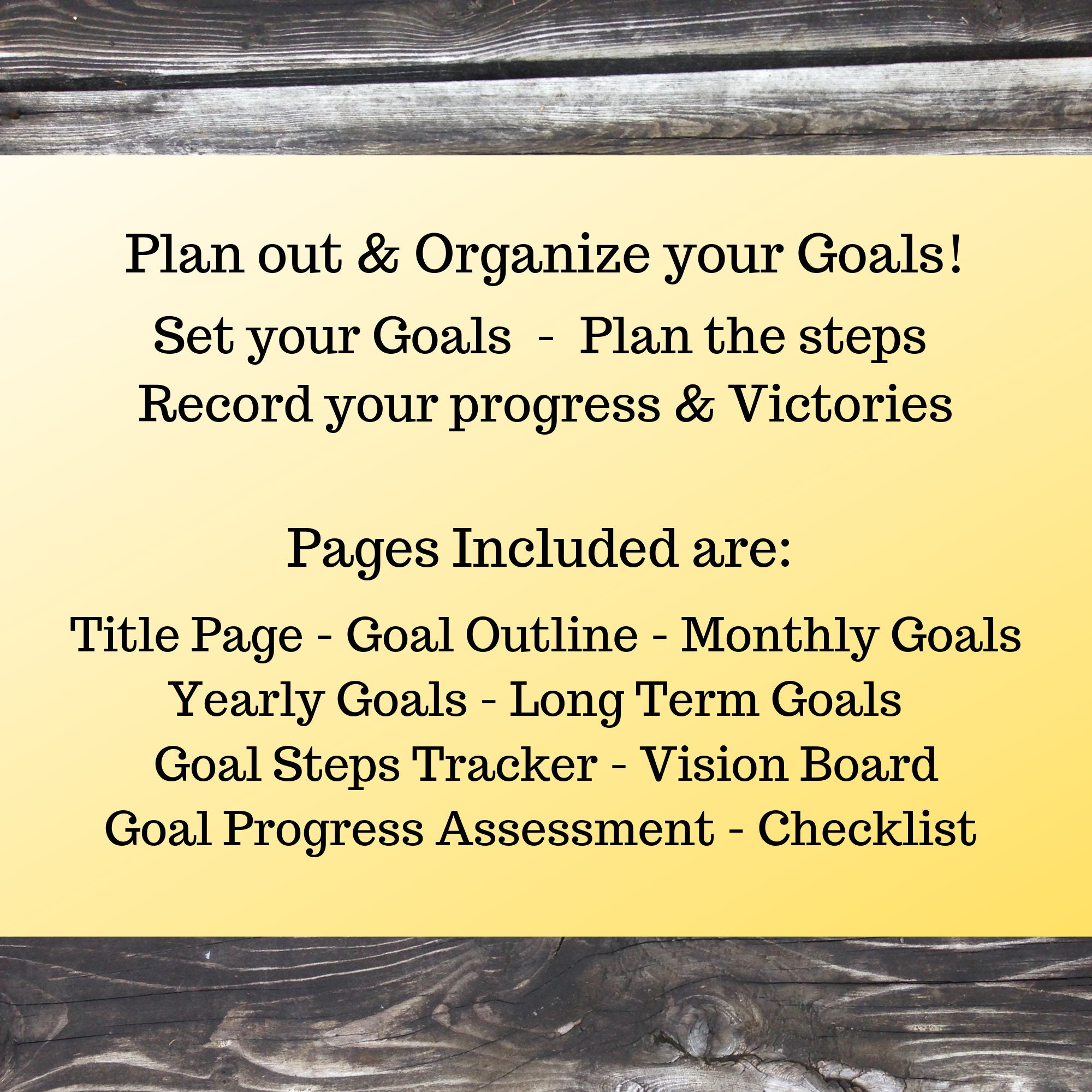 Goal Planner Printable Goal Planning Kit Letter Size PDF Etsy UK