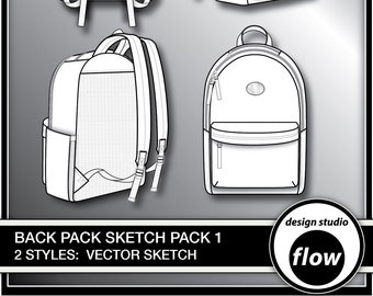 Fichier vectoriel de croquis technique plat (DSF-BP-1)