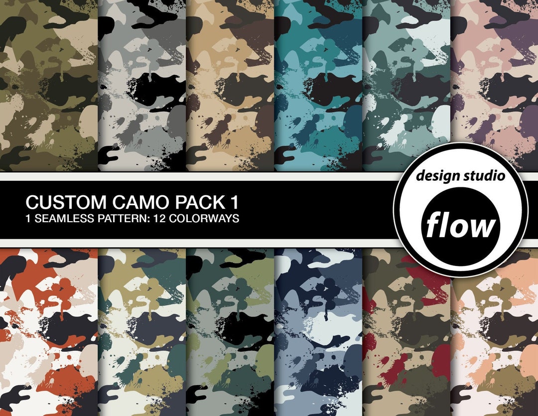 Seamless Custom Camo Pattern Digital Paper Pack 1 (DSF-CAMO 1) - Etsy