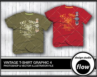 vintage Graphic T-Shirt Design-Layered Photoshop File - Vector Illustrator File (DSF-AG-4)