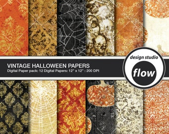 Digital Paper Pack-vintage Halloween (DSF-VHWNPP-3)
