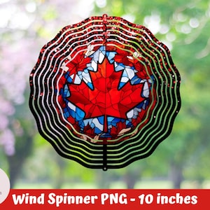 Kanadisches Ahornblatt - Windspiel Design - 10 Zoll - Digitales Sublimationsdesign - Instant Download