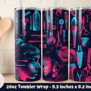 Hairstylist Tumbler Wrap - Hairdresser Tumbler - Hair Boss Tumbler Design - Hair Hustler PNG - Digital Sublimation Design - Instant Download
