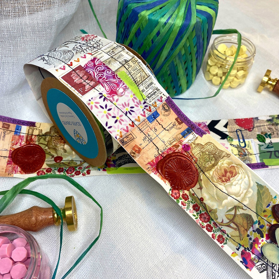 Vintage paper 1.4 metre snippet roll ephemera extra long strip Etsy