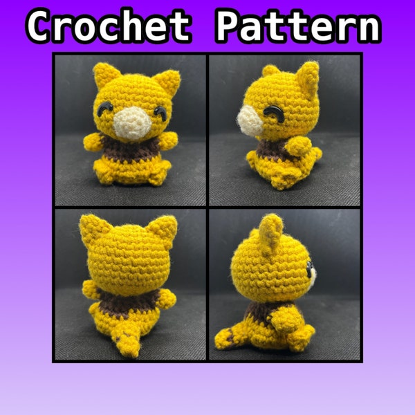 Chibi Abra Crochet Pattern