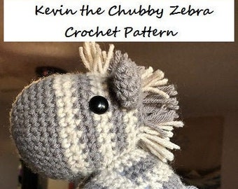 Kevin the Chubby Zebra Crochet Pattern