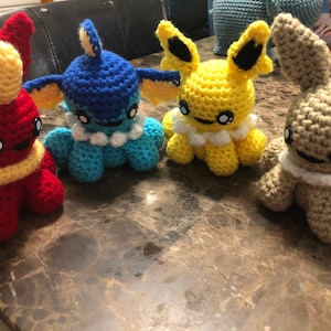 PAQUETE Patrón de ganchillo Chibi Eeveelutions