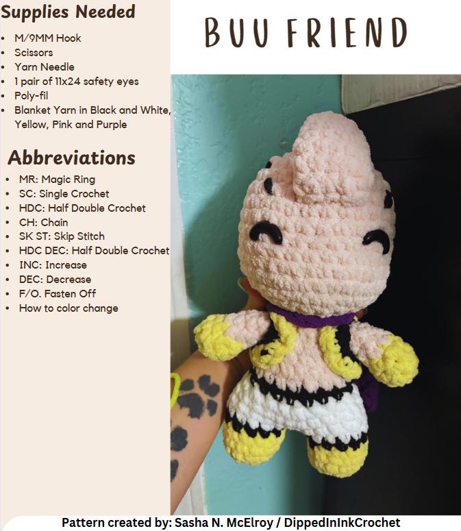 Buu Friend Crochet Pattern - Etsy