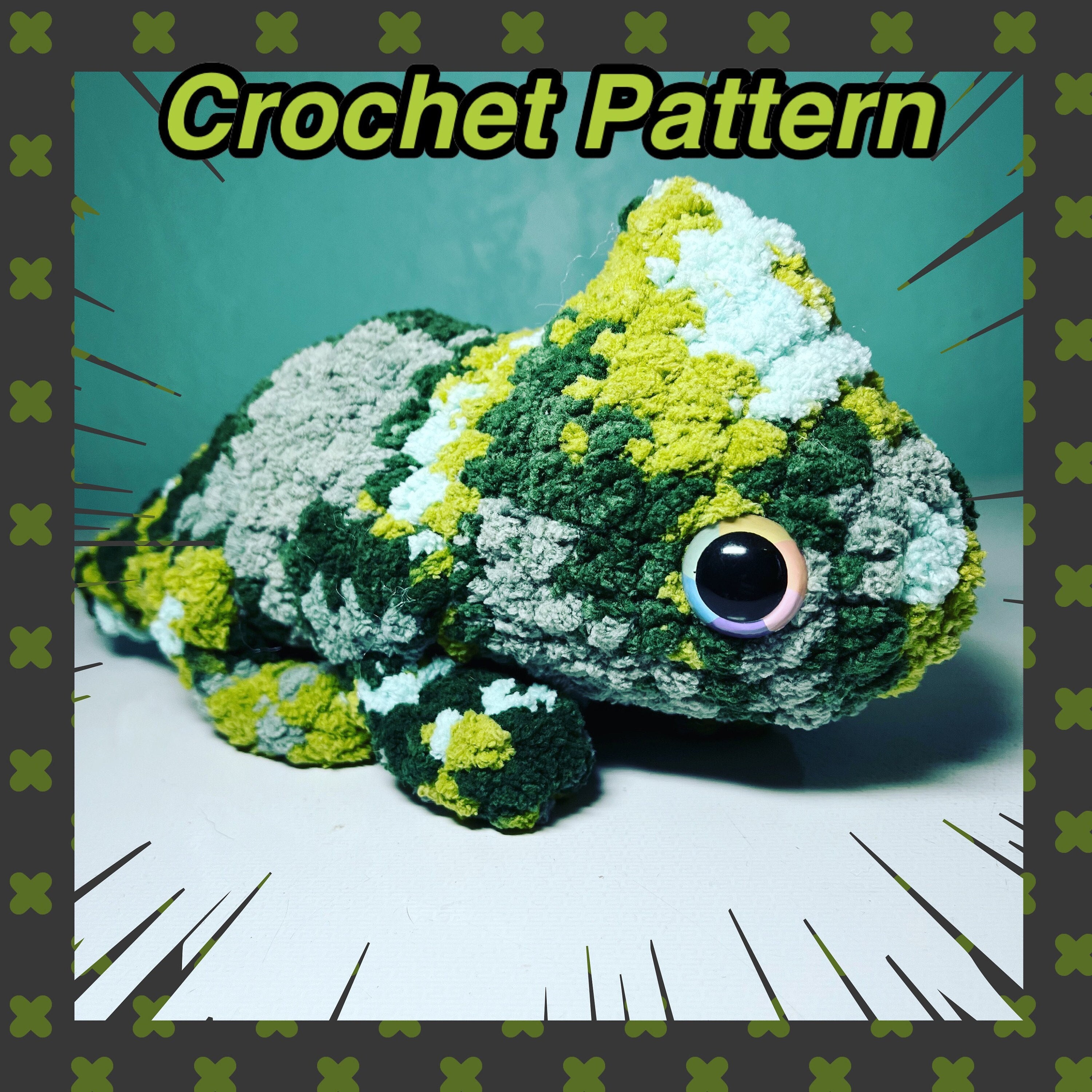 30 Chameleon Crochet Patterns to Stitch for Gifts, Decor, and Playful Amigurumi 20 Jake the Chameleon Crochet Pattern