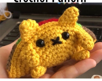 Patrón de crochet de gato taco
