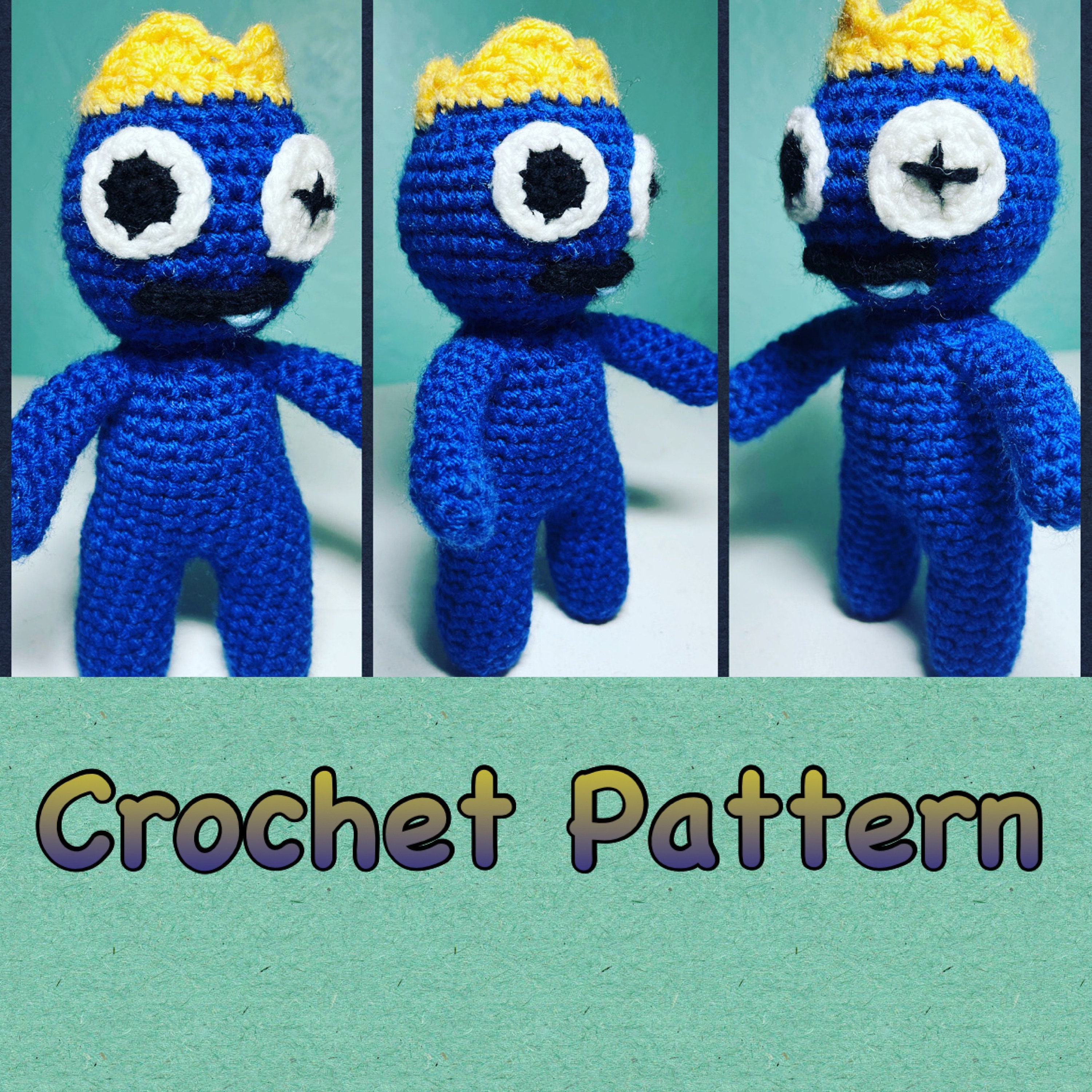 Red Roblox Rainbow Friends: Crochet pattern