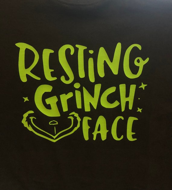 Resting Grinch Face T-shirt | Etsy 