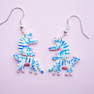 Orange and White Bengal Tiger 3D Earrings - 4 Styles