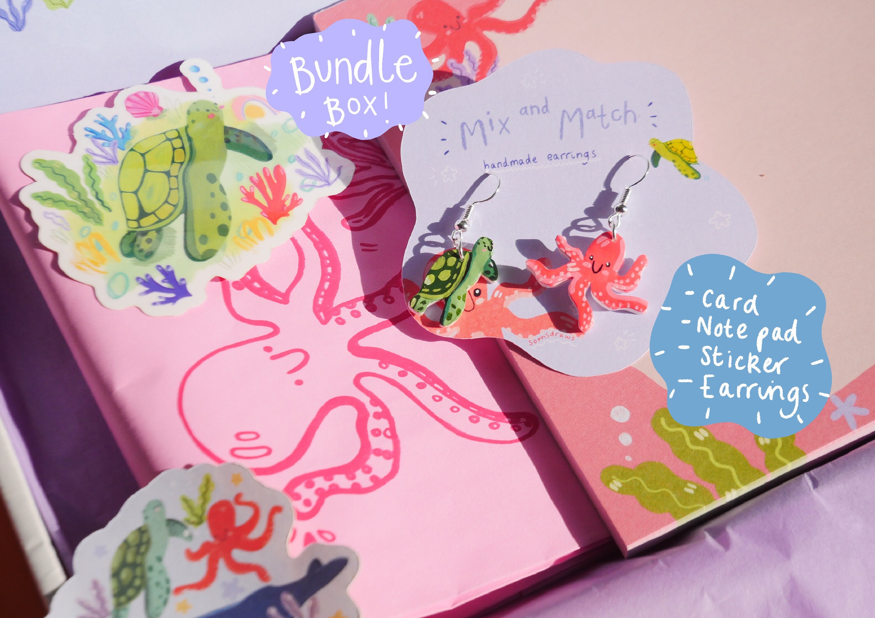 Bundle Box Ocean Theme Gift Boxes Cute Gift Box Etsy