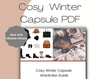 Cosy Winter Capsule Wardrobe PDF Guide with Fillable Sheets