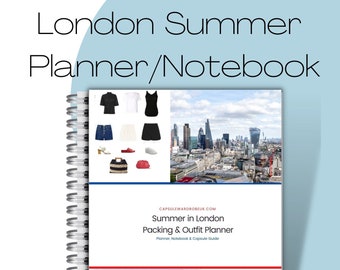 A5 Ring bound  Summer in London Packing & Outfit Planner/Notebook/trip planner