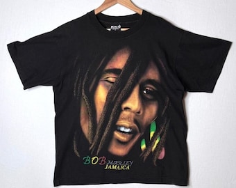 Vintage 90s Lee AOP Bob Marley Charcoal Full Face All Over Print