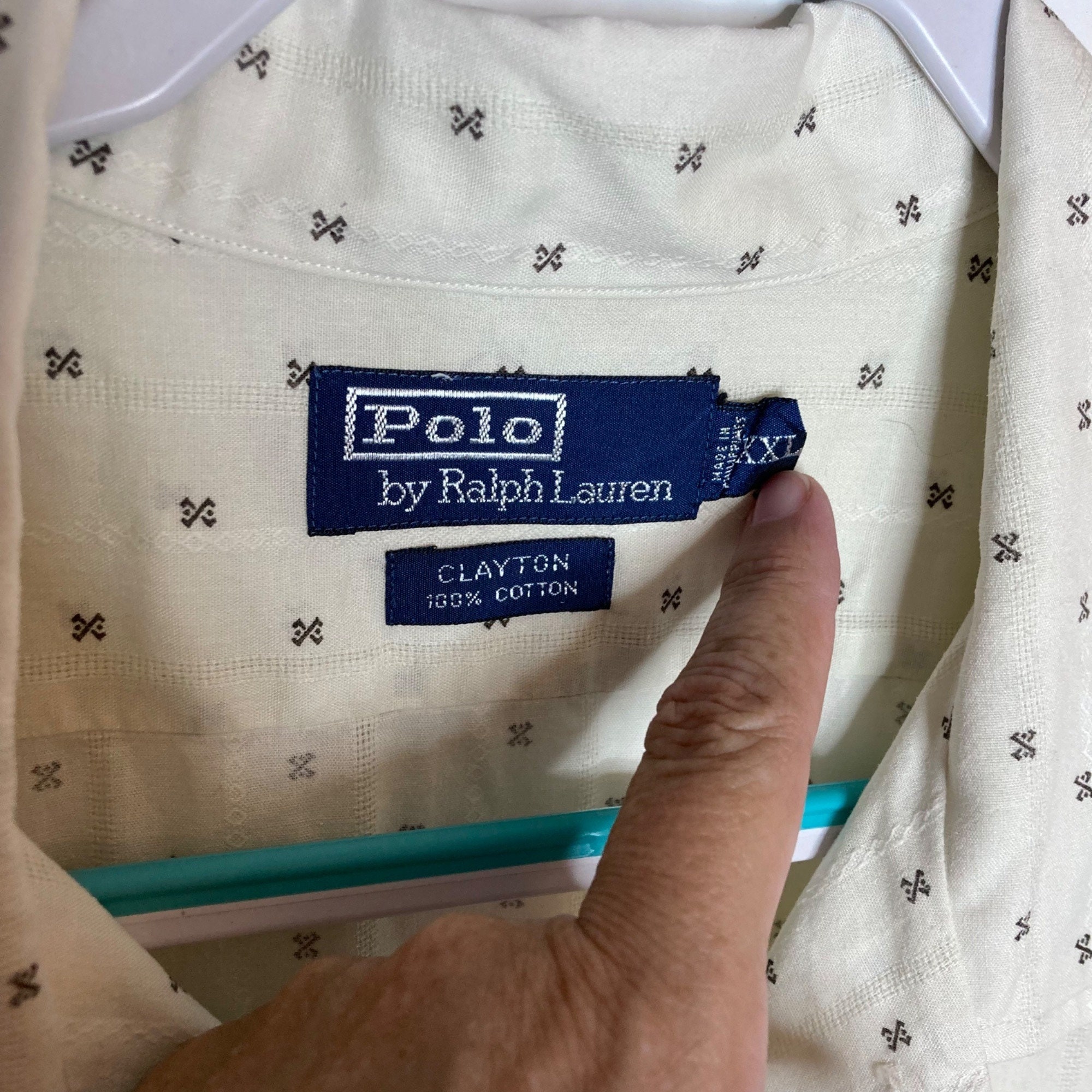 Vintage Polo Ralph Lauren Clayton Camp Hawaiian Shirt Cream - Etsy