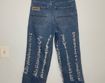 Pelle Pelle Baxter Baggy Denim Jeans Raw Indigo Pelle Pelle Baxter Baggy Denim Jeans Raw Indigo