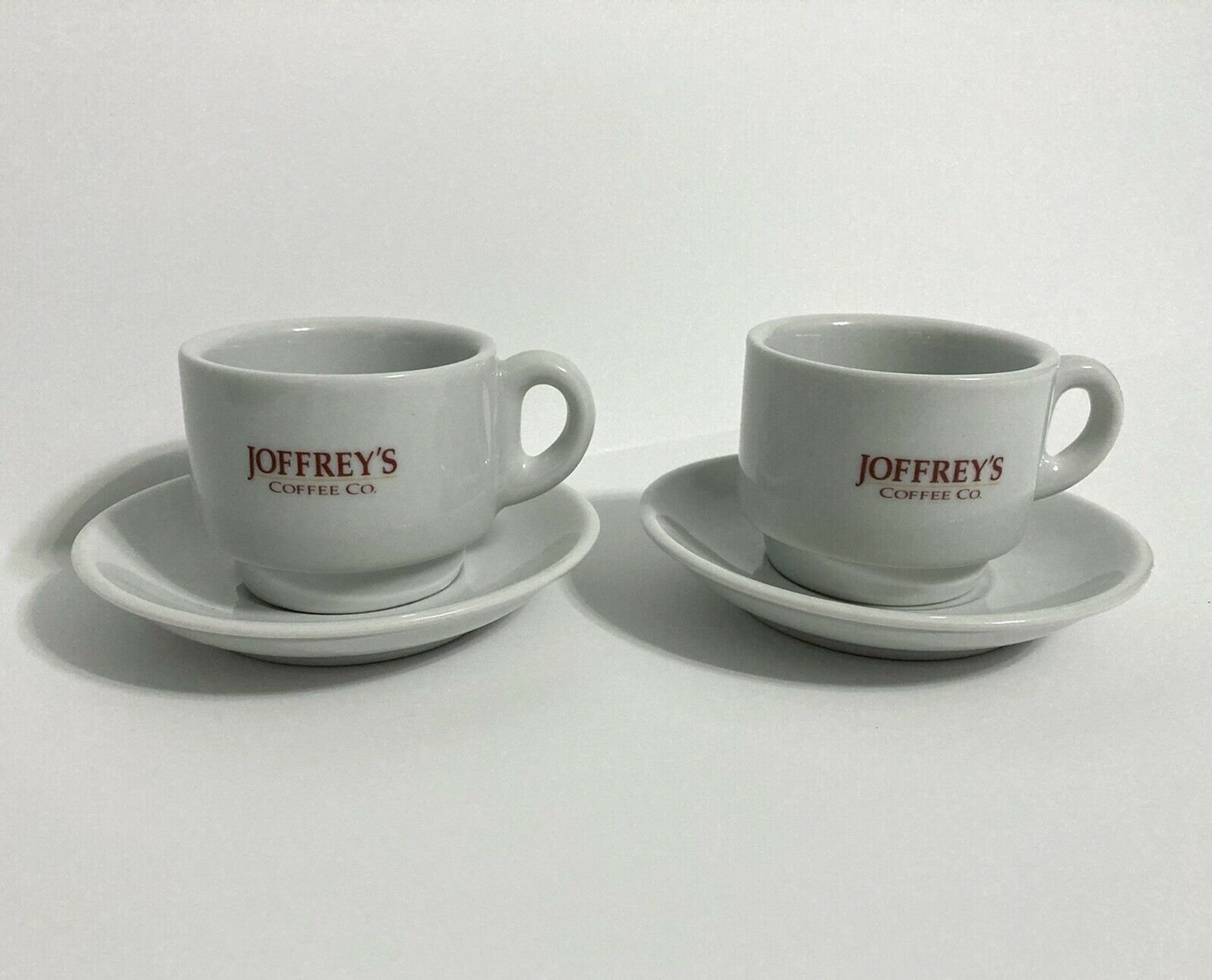 Vintage Joffreys 2 Espresso Cups With Saucers Joffreys Coffee Etsy