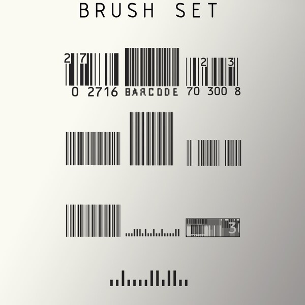 BARCODE Brush 10 Pack - Unleash Urban Artistry in Your Designs