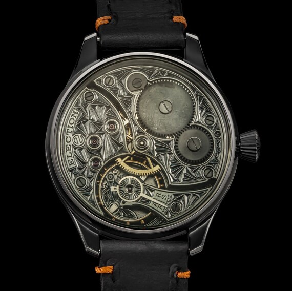 Swiss Mens watch, custom watch, antique mechanism… - image 4