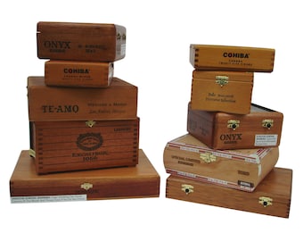 Assorted Empty Cigar Boxes