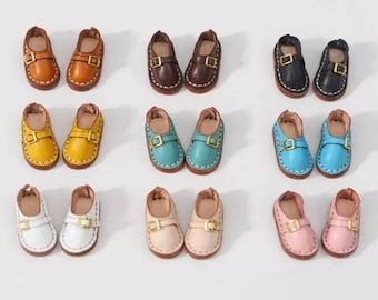 A pair of Leather Slip-On shoes for Blythe/OB24/Pullip/Licca dolls