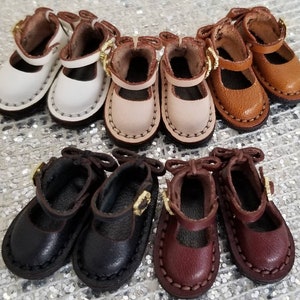 Mary Jane with Bow Leather shoes for Blythe/Azone/Licca/Pullip