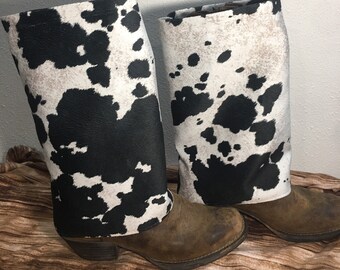 cow print cowgirl boots
