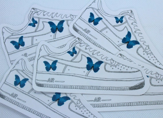 butterfly air force 1 stickers