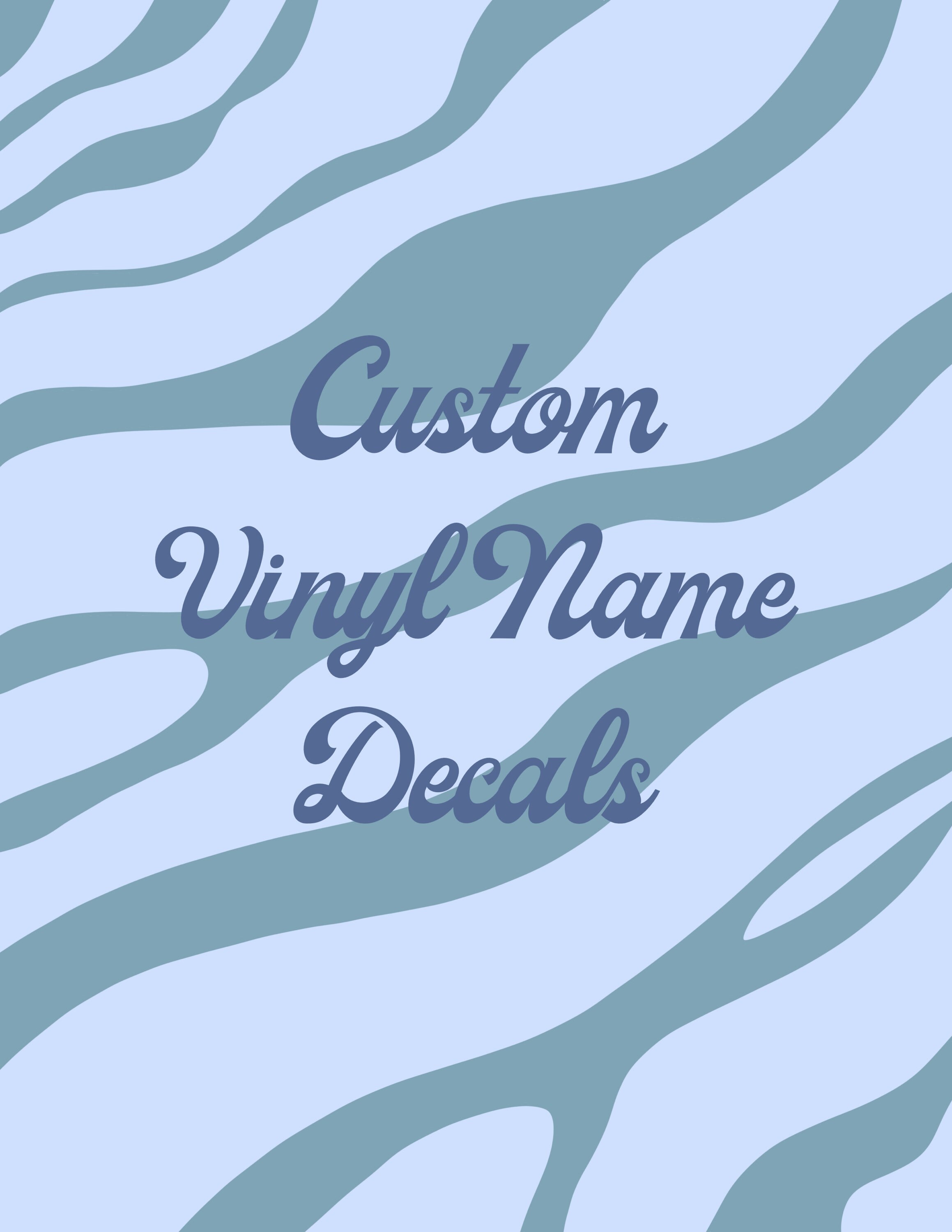 Custom Vinyl Decal/ Custom Name Decal Etsy