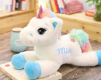 personalised unicorn soft toy