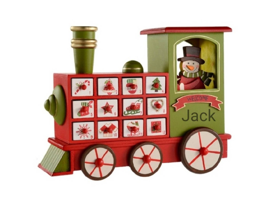 Christmas Train Advent Calendarchristmas Train Wooden Advent Etsy UK