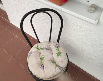 Pillow on a Chair Round Lavender, Seat Cushions, Chair Cushions, Pillow for Chair, Chair Pad, Stool Cushion, Cushion for Chair, Saddle Pad