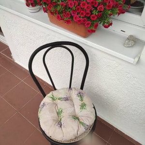 Pillow on a Chair Round Lavender, Seat Cushions, Chair Cushions, Pillow for Chair, Chair Pad, Stool Cushion, Cushion for Chair, Saddle Pad