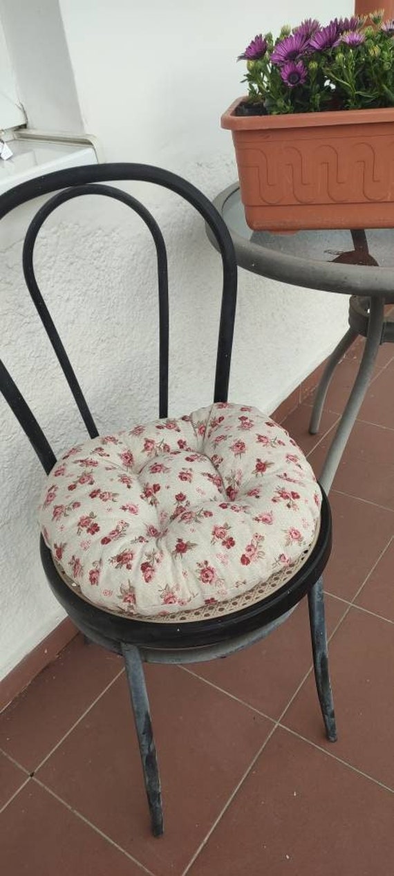 Chair Cushion Round Small Roses, Indoor, Tufted, Seat Cushion, Seat Patio  Cushion, Chair Pad, Stool Cushion, Cushion for Chair, Seat Pad 