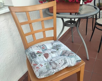 Cojín de silla, cojín cuadrado, copetudo, cojín de asiento, cojín de silla, cojín de asiento, cojín de asiento acolchado, cojín de silla de cocina, cojines de silla de comedor