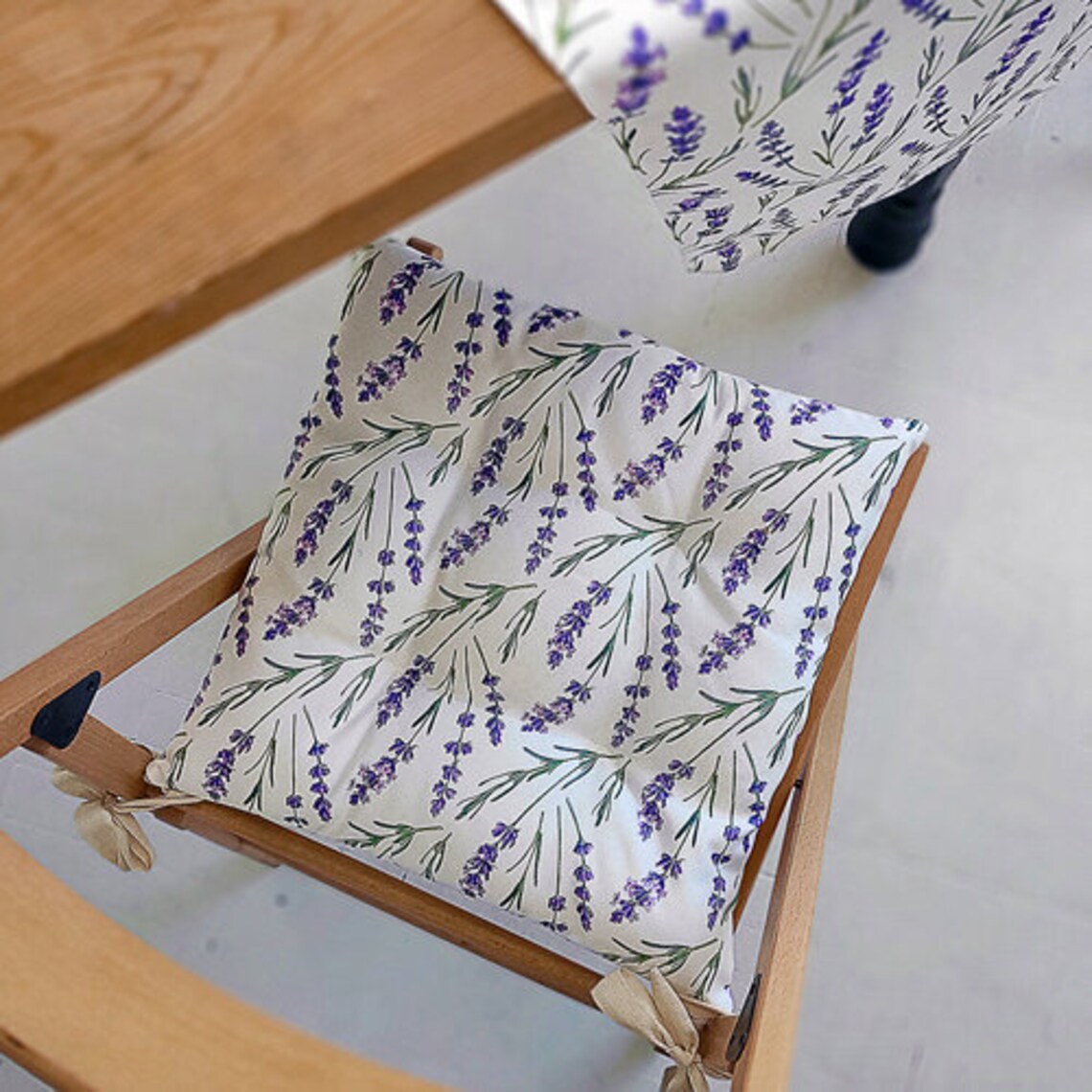 Lavender Seat Cushion with Ties Indoor Outdoor Chair Pad Etsy