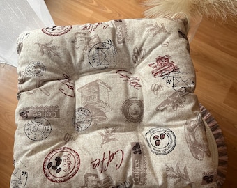 Chair Cushion Coffee, Indoor, Outdoor Pad, Tufted, Seat Cushions, Seat Patio Cushion, Kitchen Cushion, Pillow for Chair, Chair Pad, Seat Pad