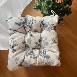 Chair Cushion for Summer House, Tufted, Seat Cushion, Outdoor, Indoor, Square Seat Cover, Kitchen Chair Pad, Dining Chair Cushion
